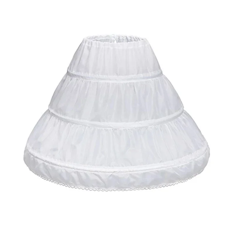 

Children Princess Petticoat Girls Wedding Dress Hoop Skirts Accessories Drawstring Adjustable Waist Lining