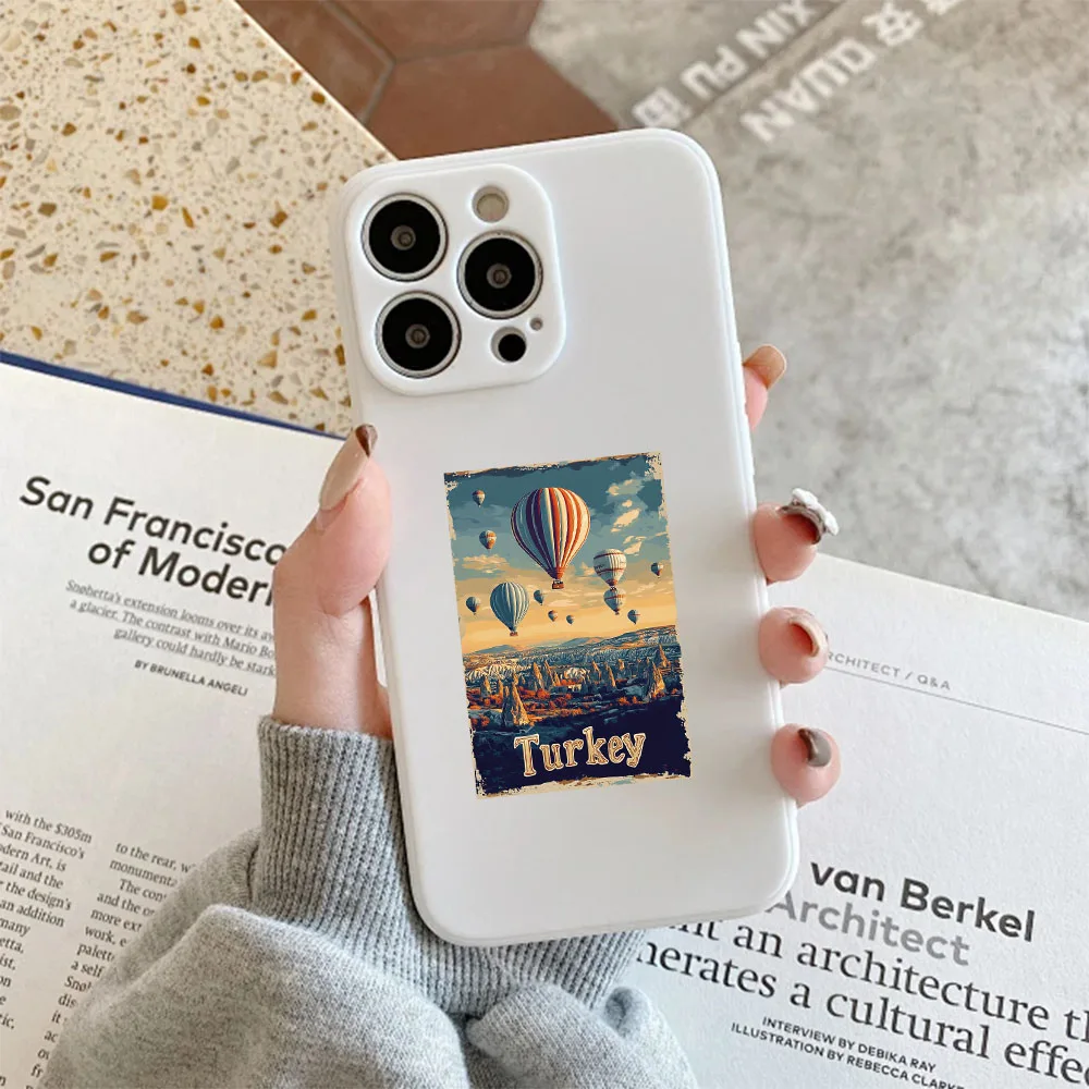 50PCS Creative 1950s Retro Travel Poster Stickers Decorative Phone Cases Laptop/Motorcycle Waterproof Stickers