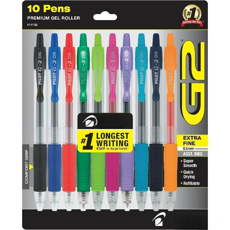 

Ручки гелевые G2 Premium, выдвижные, с ультратонким наконечником (0,5 мм), в ассортименте, 10 штук