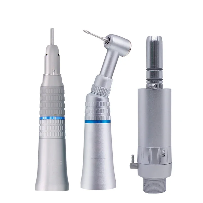 Dental Low Speed Handpiece Kits, E-generator micromotor,Push Button Contra Angle, External Water Spray,2/ 4Holes Handpiece