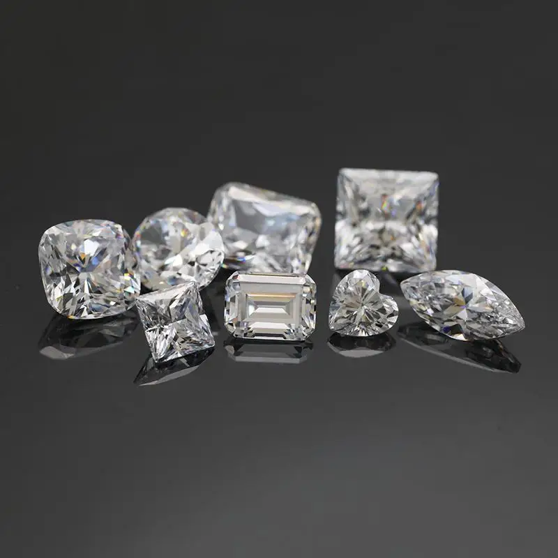 Super White D Color Moissanite Stone Round, Oval, Heart, Emerald, Radiant , Marquise, Cushion, Princess Cut with GRA Certificate