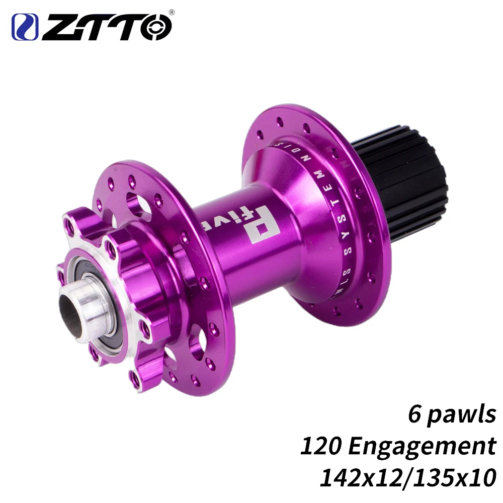 

ZTTO P5 Ступица MTB, 6 пазов, 120 обручальных дисковых тормозов HG QR 10x135, 32 часа, 36 часов, 4 герметичных подшипника, 6 собак, шумопоглощающее колесо