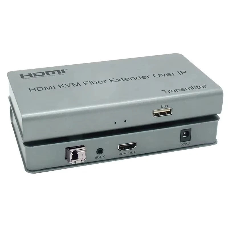 HDMI KVM Fiber Extender Over IP Support 20KM One to Multipoint 1080P HDMI Loop