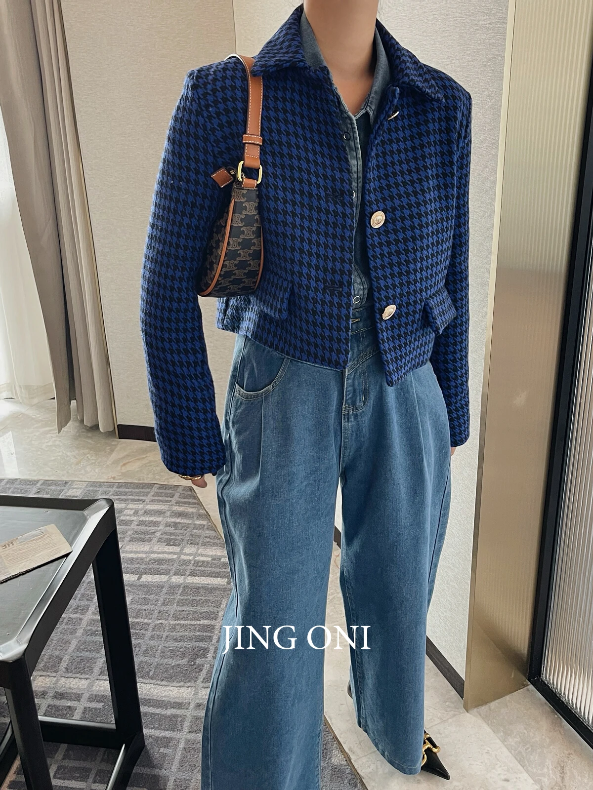 Plaid Tweed Blazer Luxury Jacket 2024 Spring Woman Clothing Y2K Korean Fashion Style Vintage Outerwears Top Coat Elegant Suit