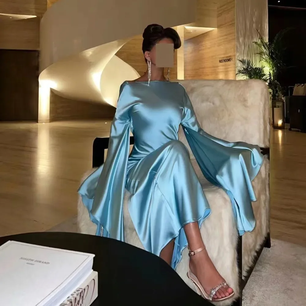 Yipeisha Long Sleeves Prom Dresses Criss Cross Sexy Backless Cocktail Party Women Wear Mermaid Evening Formal Occasion Dress