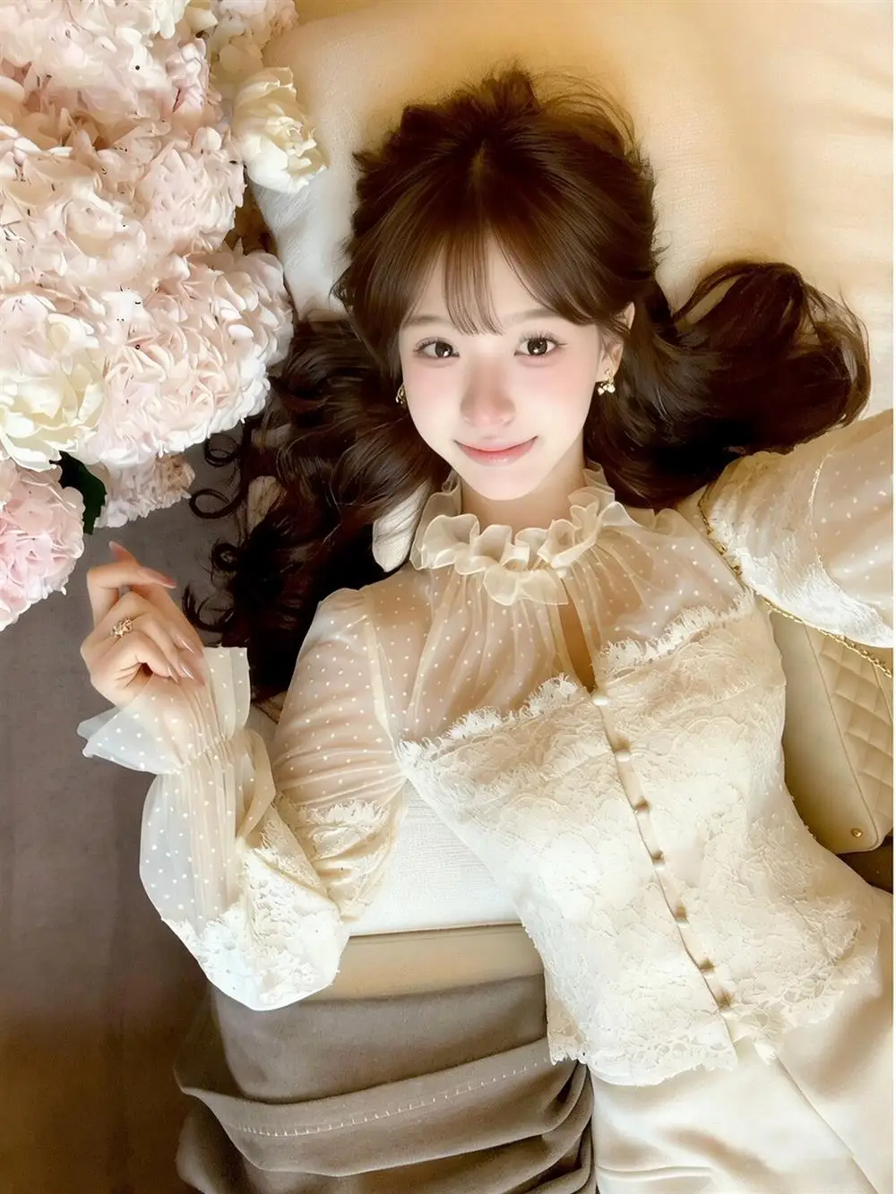 

Ретро-платье с тяжелой вышивкой и кружевом в горошек для женщин, весна-осень, модное, роскошное, с декоративной отделкой и приталенным силуэтом