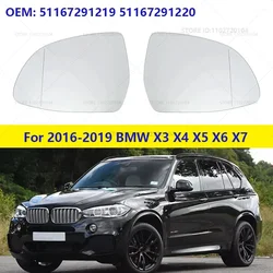 For 2016-2019 BMW X3 X4 X5 X6 X7 (F15 F16 F25 F26 F85 F86 F97 F98 G01 G02 G05 G06 G07) Rearview Lens 51167291219 51167291220