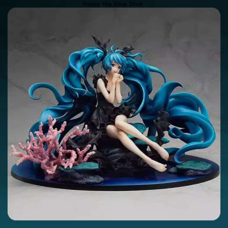 

18cm Hatsune Miku Sitting Position Virtual Singer Girl Figure Model Statue Boys Collection Desktop Decoration Ornament Toys Gift