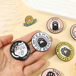 Kitten Brooch Cute Cartoon Enamel Craft Metal Badge Accessories Wholesale Brooches for Clothing Cap Pins and Badges Backpack Pin