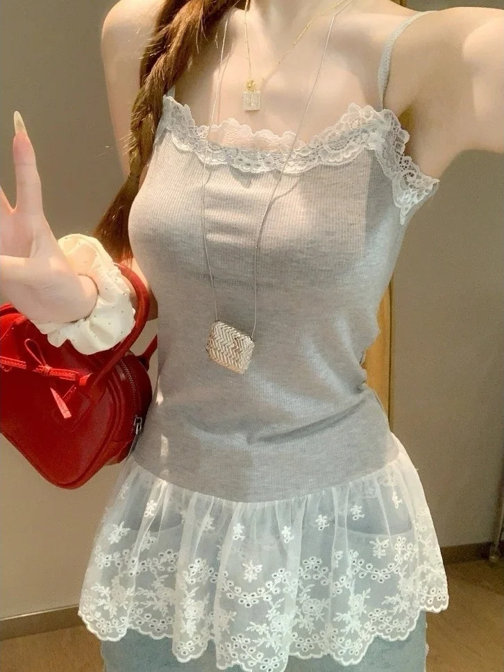 Colete feminino de algodão puro com bainha e bainha, novo plus size, slim fit, base de camadas, roupa interna, linha em u, casual, verão