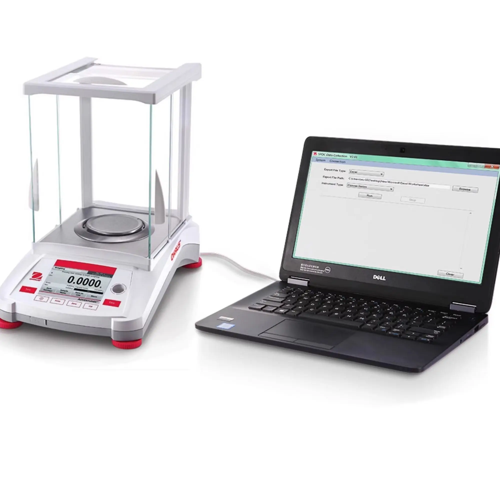 Balança analítica OHAUS AX224ZH |   0,1mg/220g |   Precisão industrial/laboratório 1/10,000 O painel está em chinês.