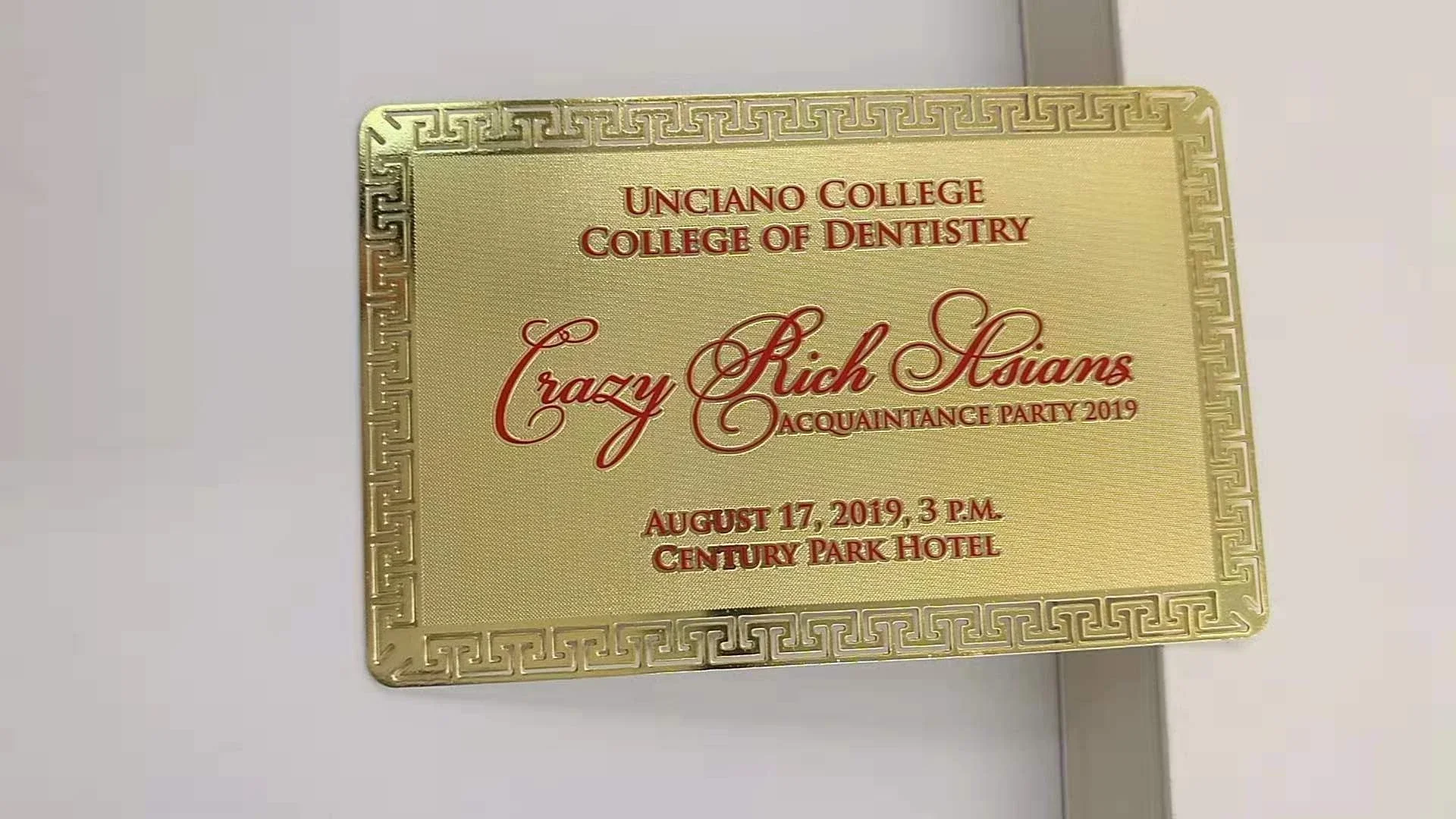 DU Visiting Metal Cards With Holes