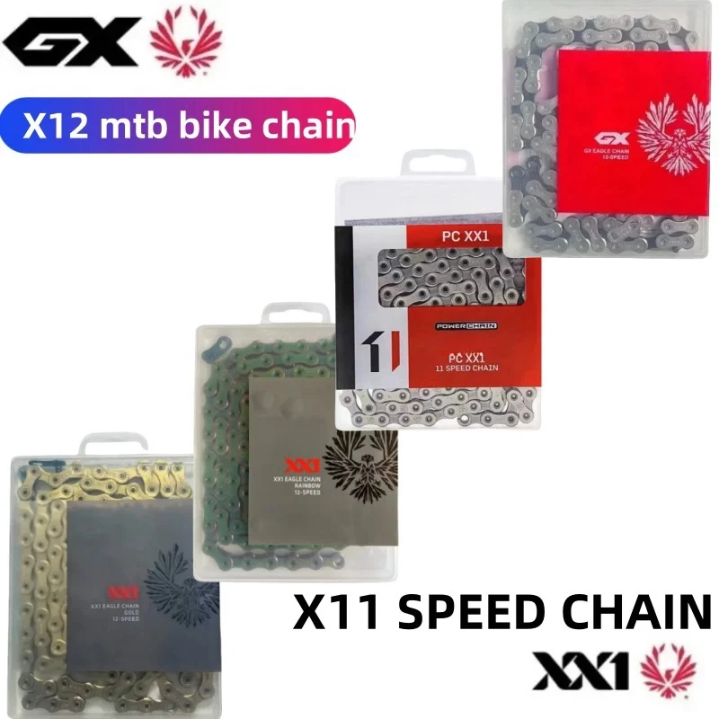 EAGLE GX XX1 11/12 Speed Power Chain for MTB Bike GX XX1-Golden Powerlonk 126Links Bicycle Chain Original 1X12S 12v Parts