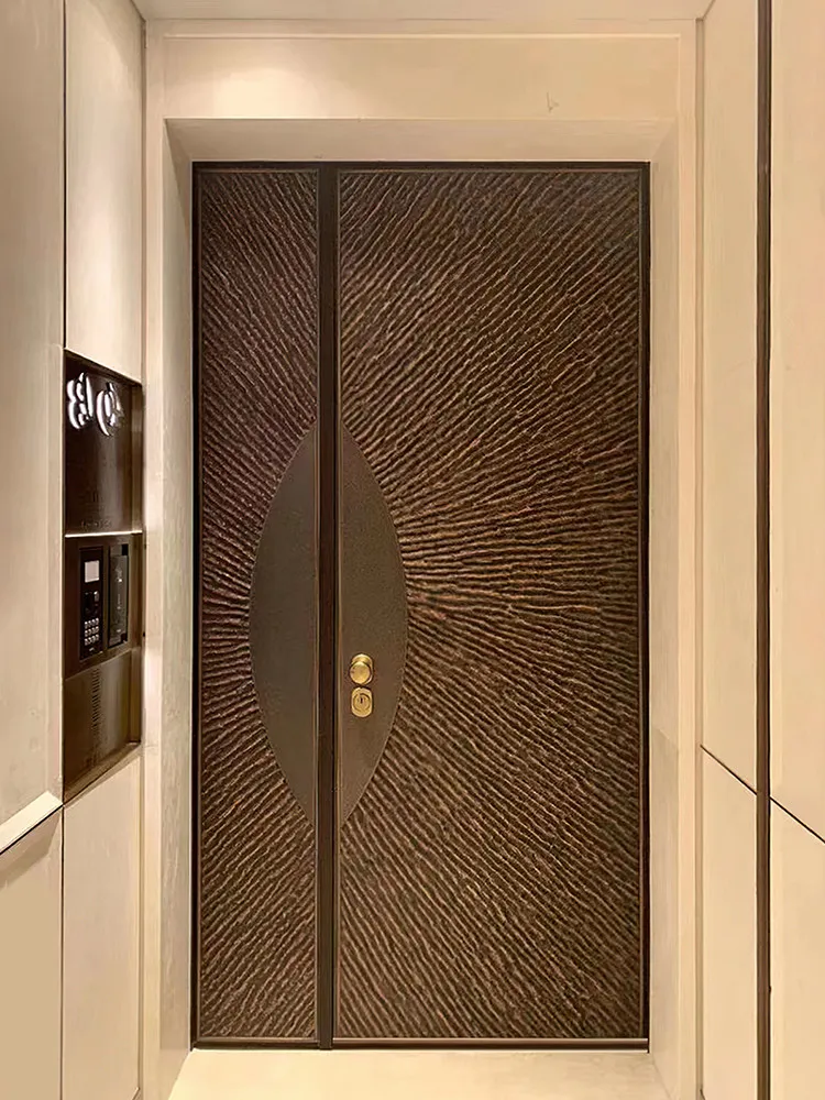 Customized Double-Door Explosion-Proof Cast Aluminum Villa Entrance Door For Residential Projects