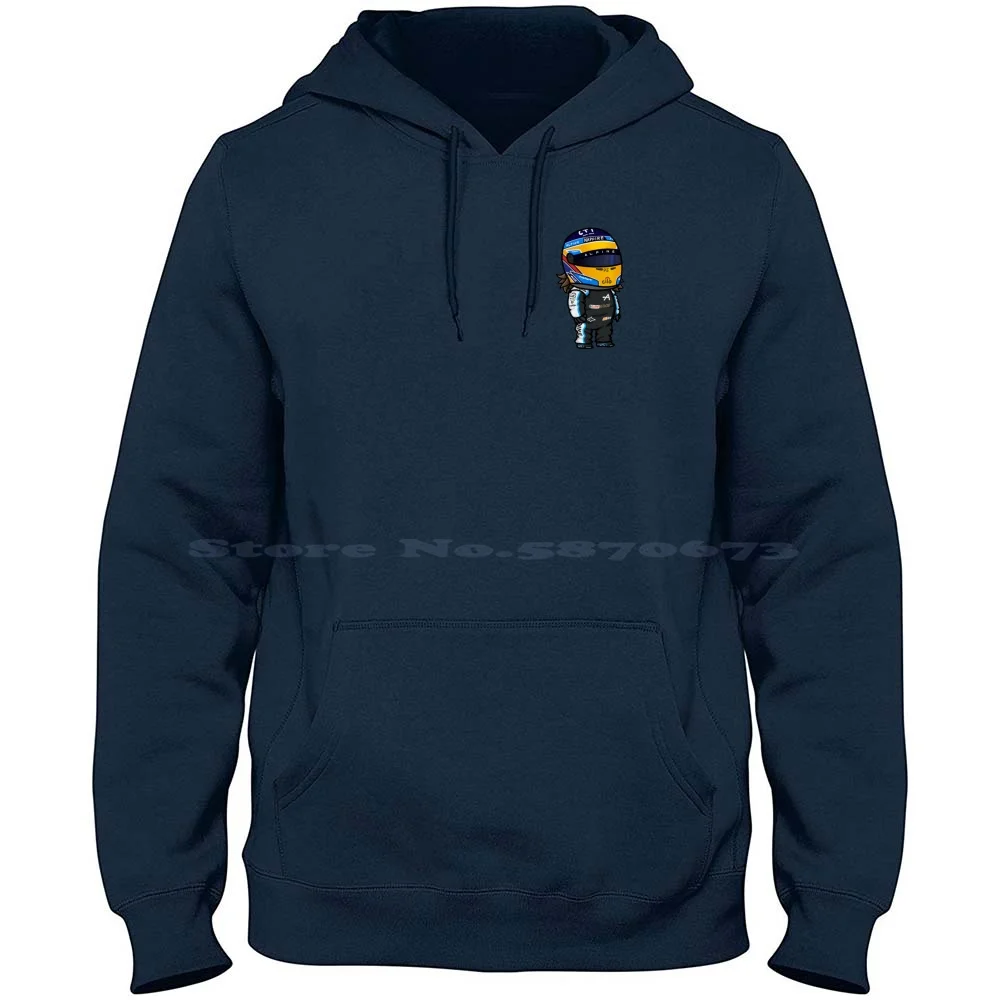 Mini Alonso ( Alpine ) 100% Cotton Hoodie Alpine Racing Spain Spanish Fernando Alonso Cute Mini Funny Meme