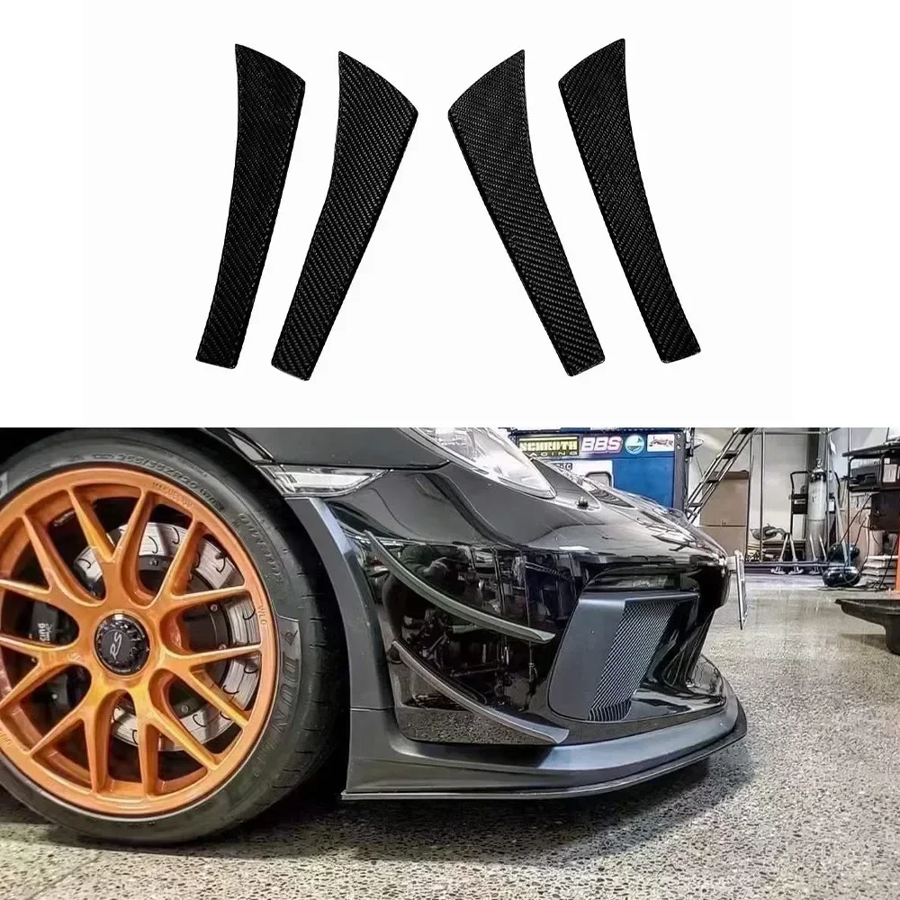 

New! For Porsche 991 Sport 991.2 GT2 GT3 RS High-quality Genuine Dry Carbon Fiber Bumper Side Wing Canard Car Accessories Trim 3