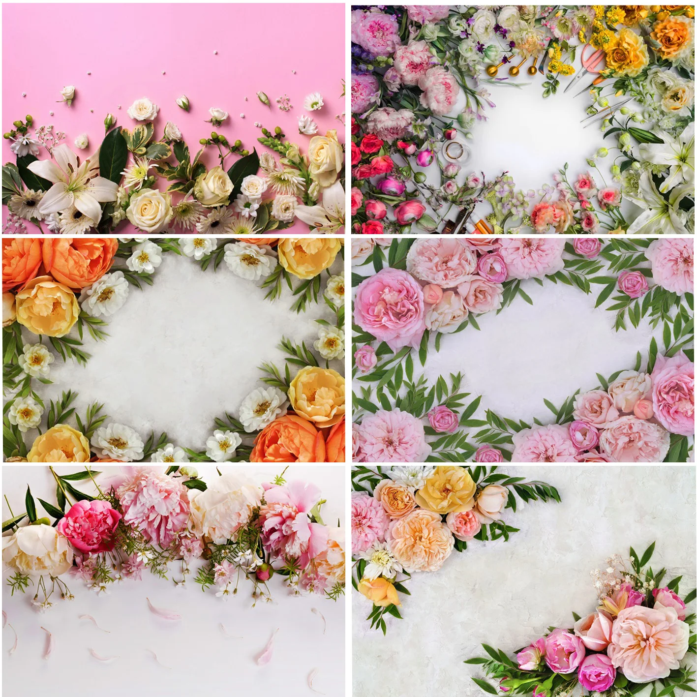 

Wedding Day Decoration Photography Backdrops Custom Girls Flowers Wall Wedding Birthday Party Photography Backgrounds Props