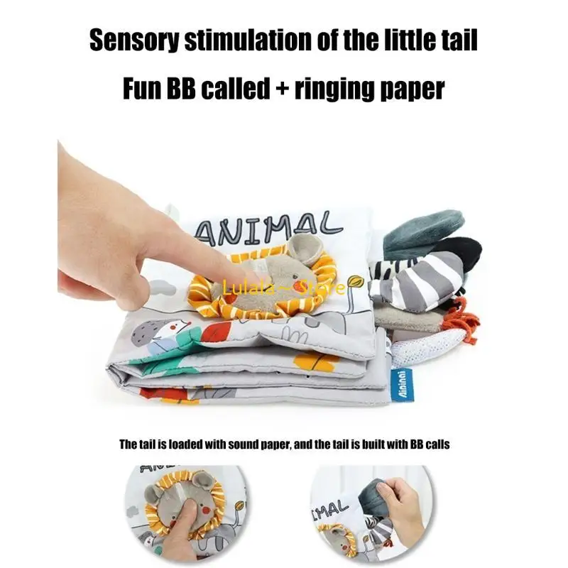 

Y4QA Учебная книга, обучающая тканевая книга, детская интерактивная морщинистая книга, детская когнитивная образовательная книга