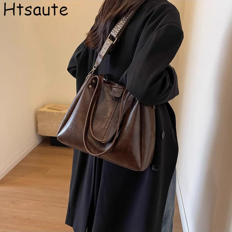 

Fashion Underarm Bags For Women Top PU Leather Bucket Bag Hand-held Shoulder Cross-body PU Leather Women's Bag bolasa