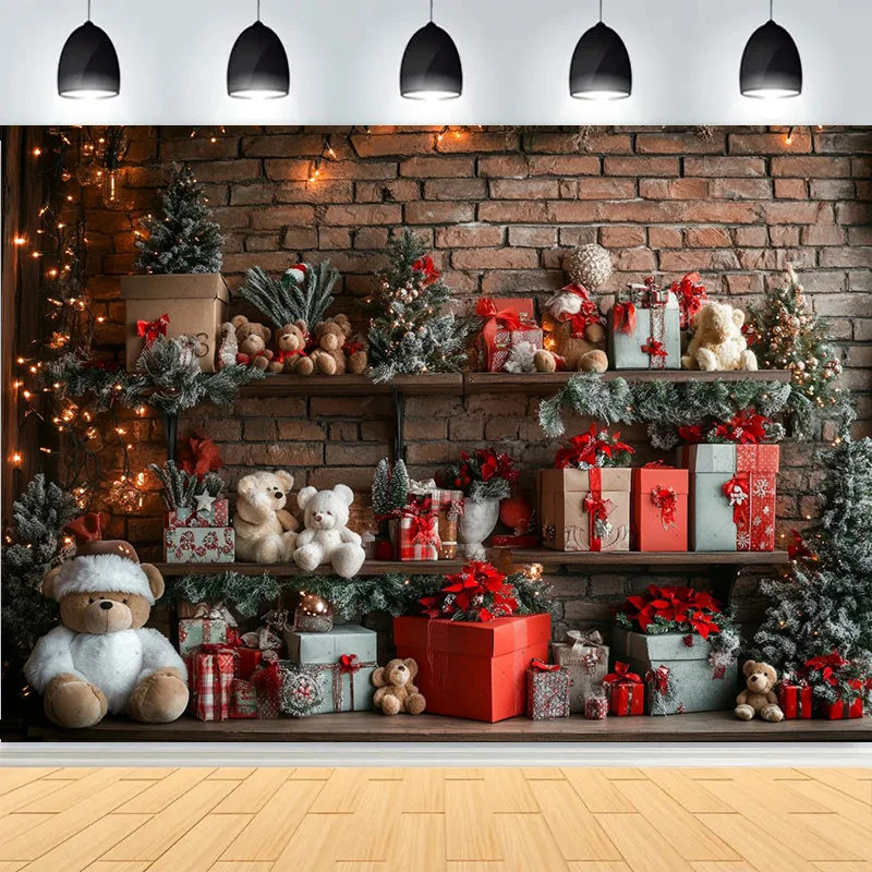 Winter Merry Christmas Festive Windows Photography Background Snowflakes Birthday Party New Year Photo Studio Backdrops PL-10