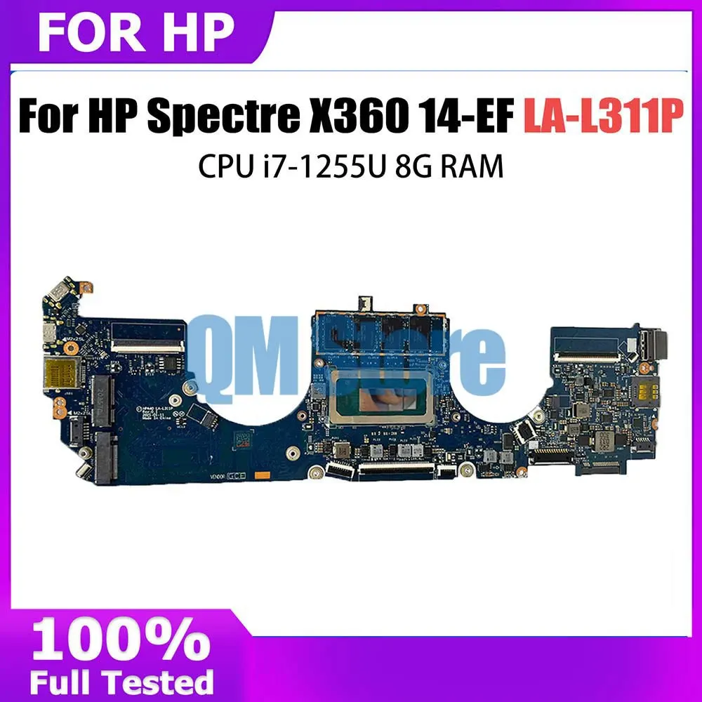 

Laptop Motherboard LA-L311P FOR HP Spectre X360 14-EF Mainboard WITH i7-1255U 8G RAM Working Test