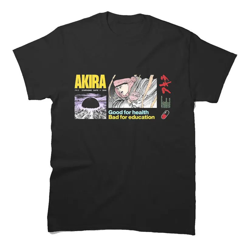Akira Cyberpunk City Explosion Gift T‑Shirt Katsuhiro Otomo Retro Manga Shotaro Kaneda Neo‑Tokyo Anime Print Short Sleeve Tops