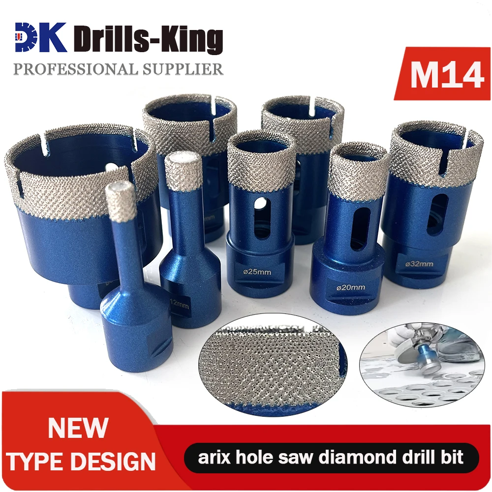 

1pc 6mm-68mm Arix Hole Saw Drill Bit M14 Dry Vacuum Brazed Diamond Crown Core Drill Bits for Ceramic Tile Granite Marble