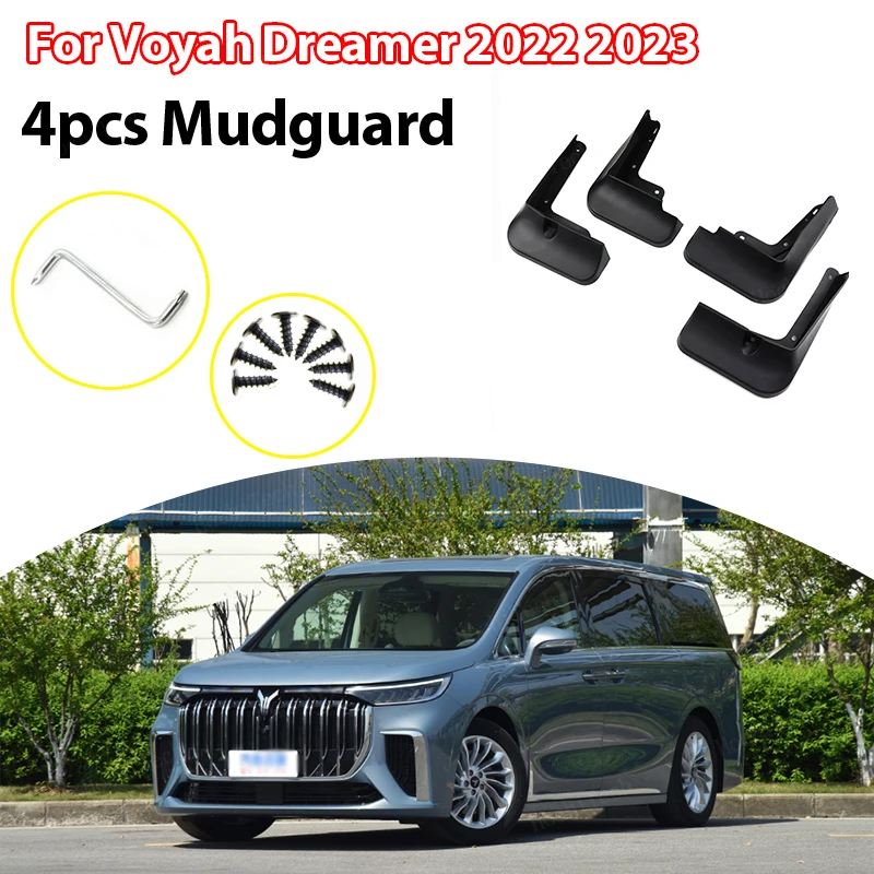 4pcs Car Mudflaps Mud Flaps Splash Guards Mudguards Mud Flap Front Rear Fender Protector For Voyah Dream Dreamer 2022 2023