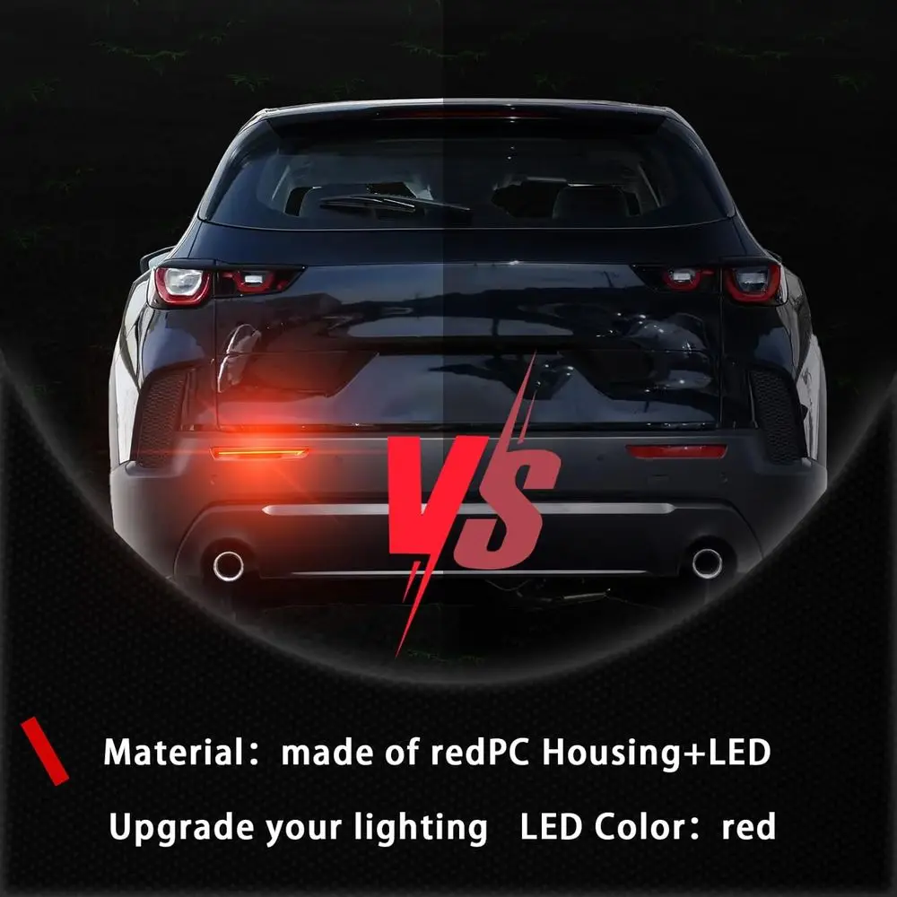 Riflettori paraurti posteriori a LED rossi, fendinebbia, freni, fanali posteriori con indicatori di direzione per Mazda CX-30 e CX-50 (stile rosso)
