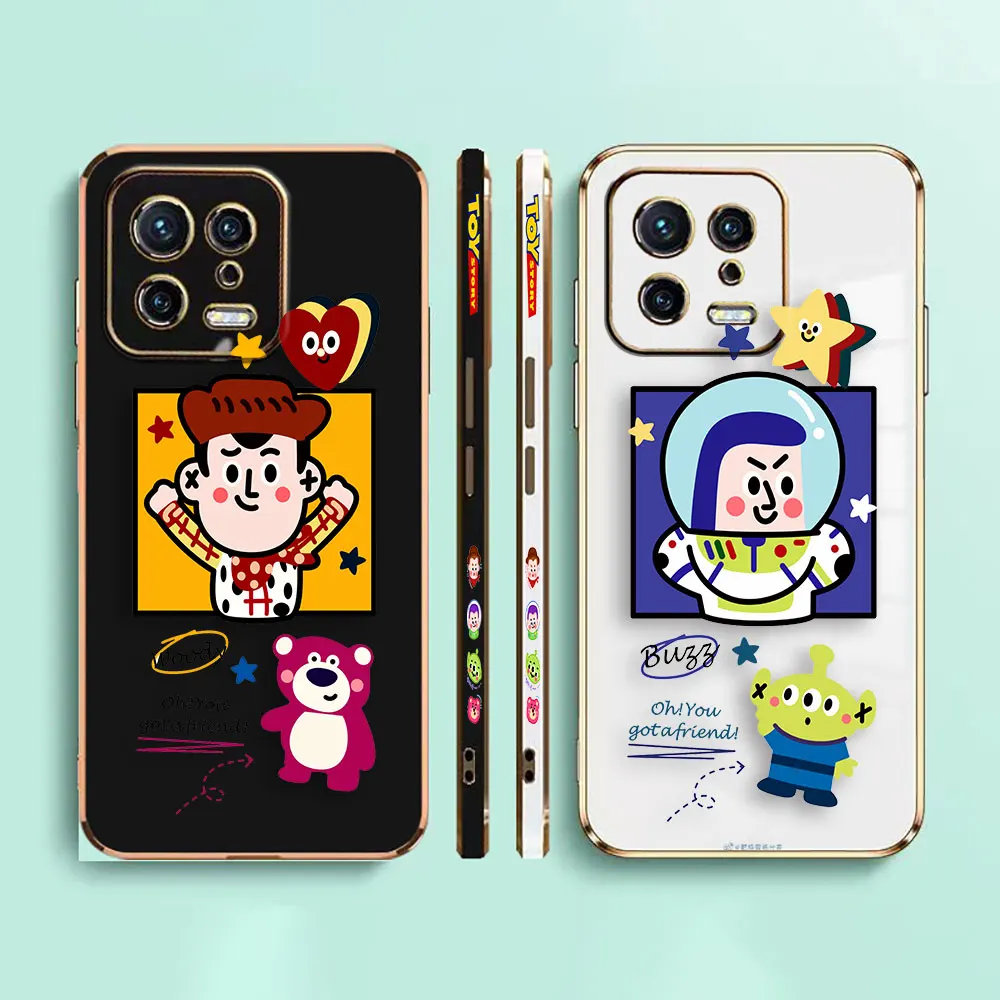 Cover Smooth E-TPU Phone Case For Xiaomi 8 9 10 10T 11 11T 12 12T 13 13T LITE PRO 4G 5G Case Shell Funda Funny Toy Story Couple