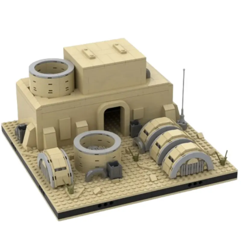 

MOC Village Desert Power Plant Small Particles Assembled Building Block Ornament Puzzle DIY Children Bricks Toy Gift
