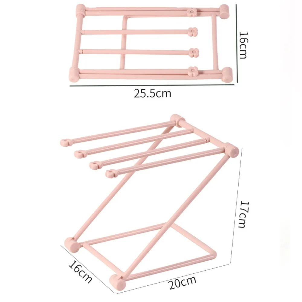 Trendy Foldable Display Racks Multifunctional Hair Hairpins Accessories Vertical Display Shelf Desktop Storage Rack