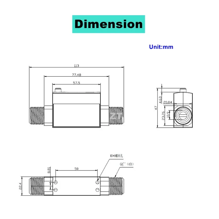 Easy installation Sp485 communication interface in chemical industry Vortex Street water flow sensor Liquid flow sensor