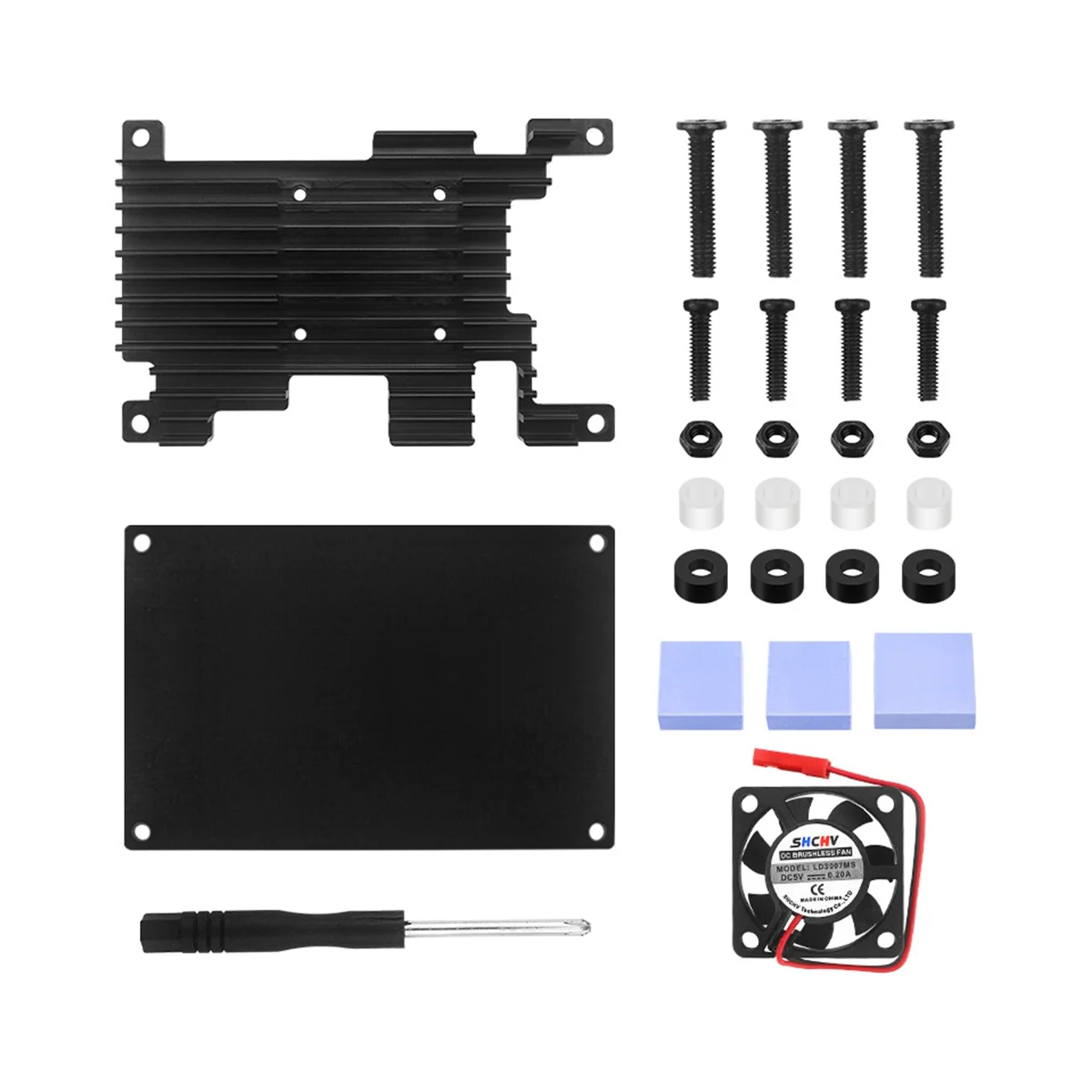 

For Orange Pi 3 LTS Aluminum Case with Cooling Fan Development Board Protection Cooling Shell Passive Cooling Enclosure