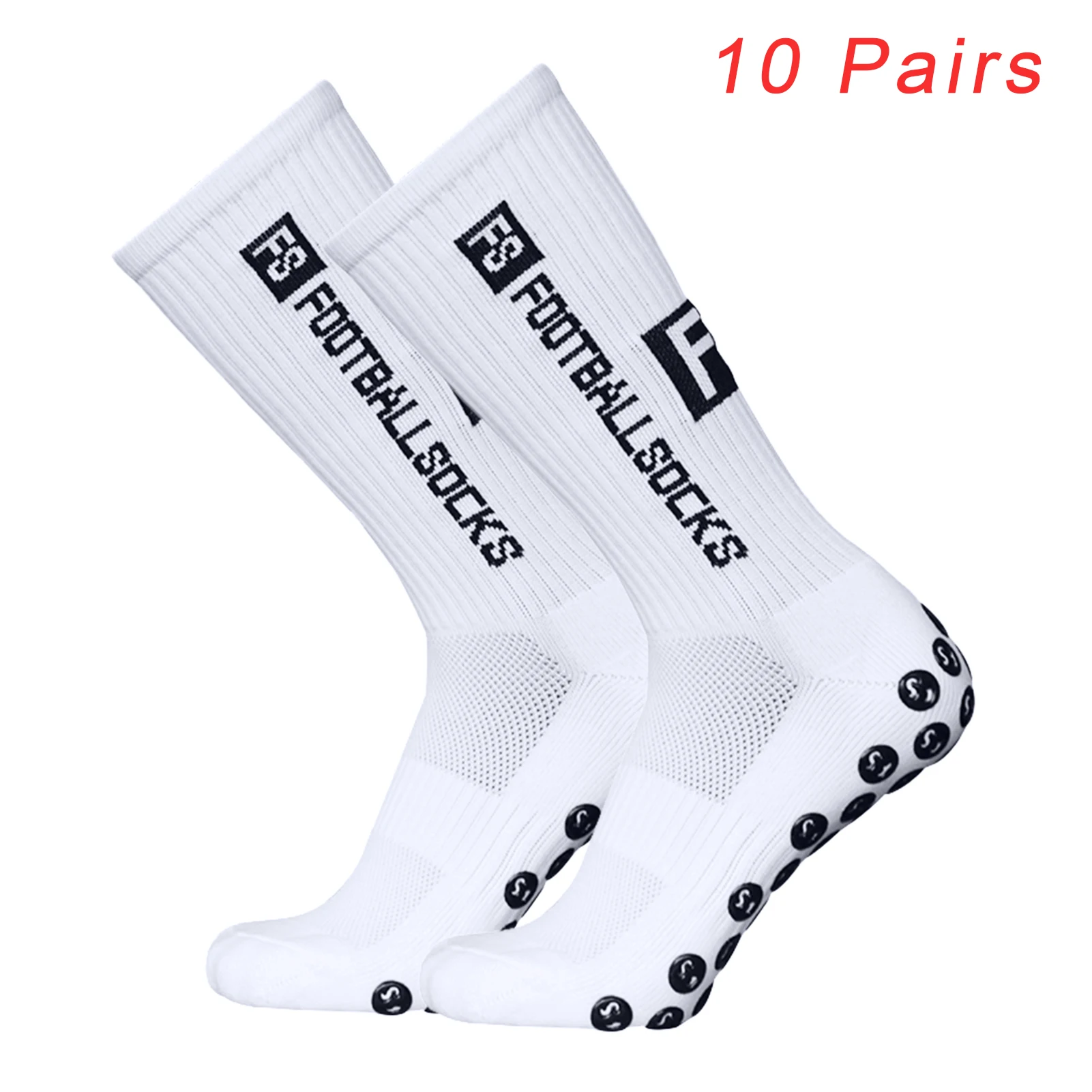 Lixada 10 Pairs  Outdoor Sports Running Socks Stretch Socks Athletic Football Soccer Socks Anti Slip Socks with Grips