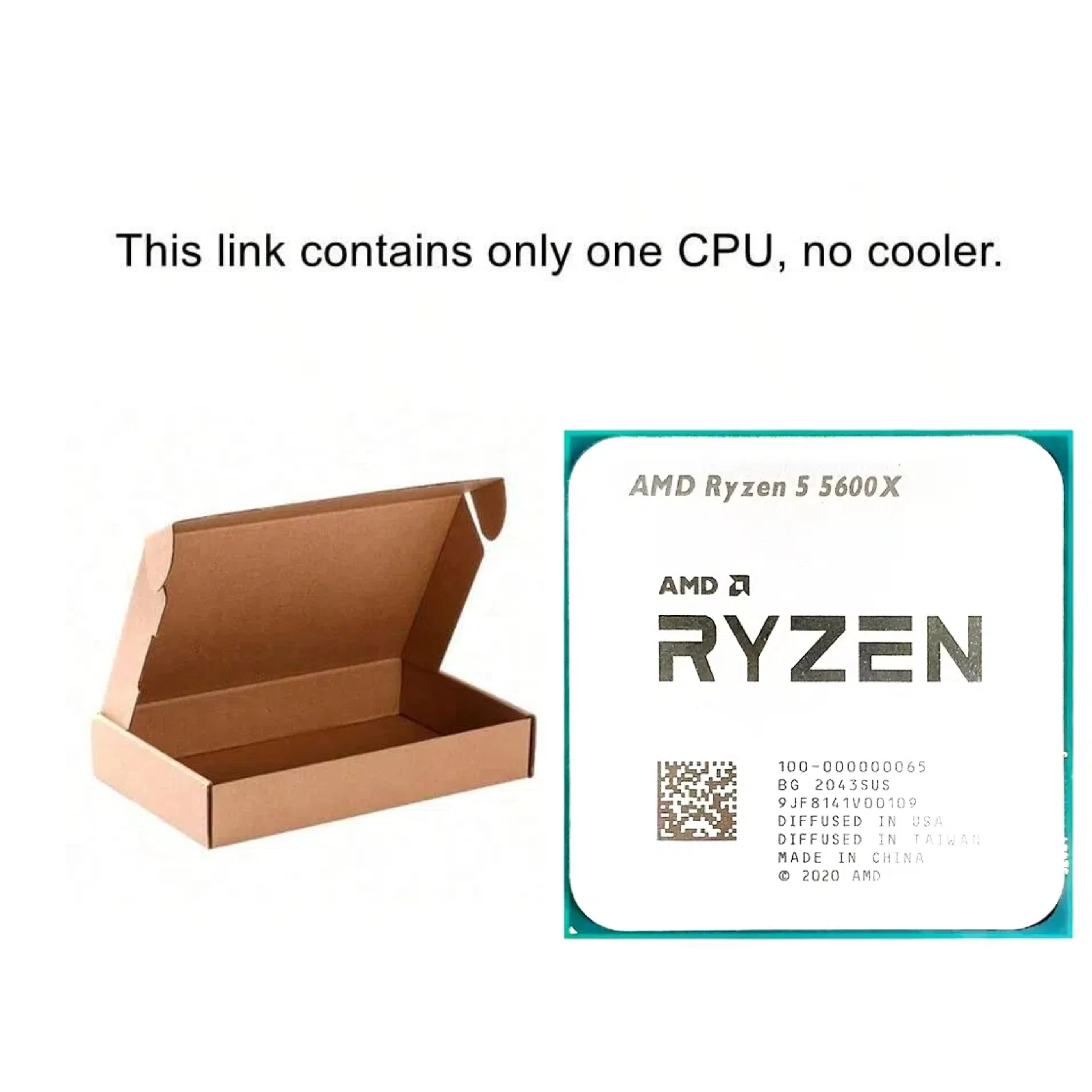 AMD Ryzen 5 5600X R5 5600X Processore CPU a sei core e dodici thread da 3,7 GHz 7NM 65W L3=32M Socket AM4