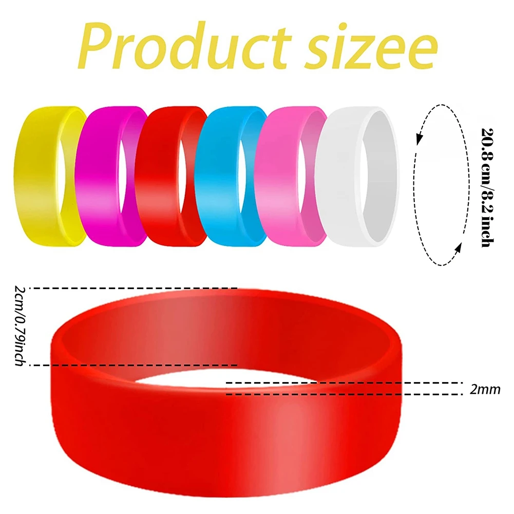 Bandes en Silicone pour gobelet à Sublimation, résistantes à la chaleur, porte-papier, anneaux, pour empêcher les fantômes, GOOD-12Pcs