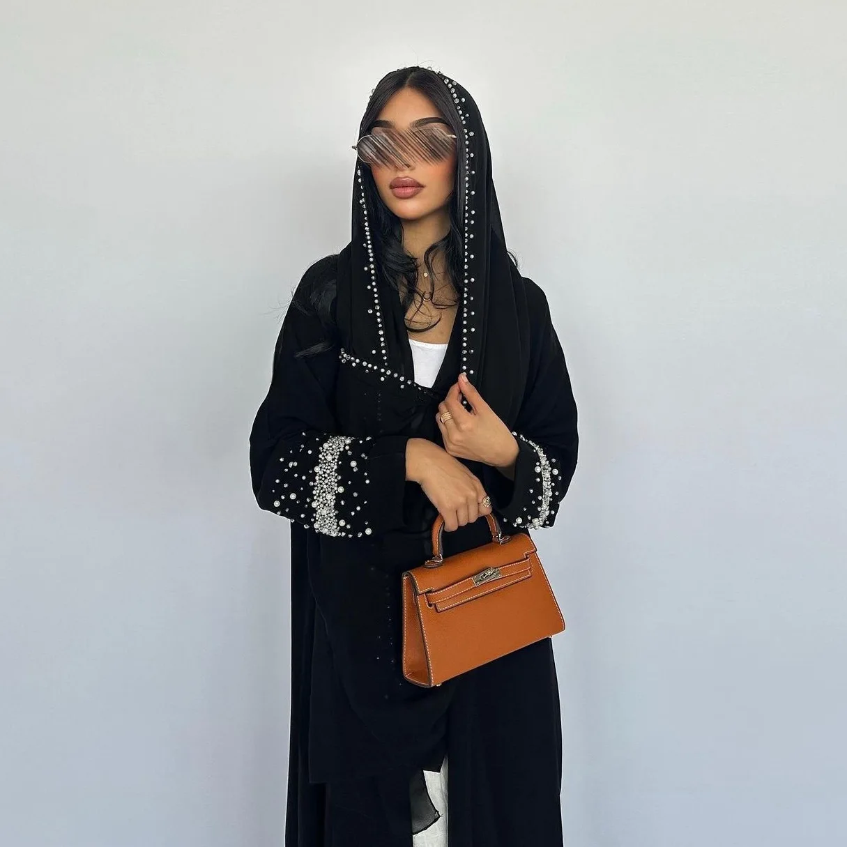 Eid Ramadan Muslim Women Diamonds Maxi Hijab Dress Open Abaya Kimono Kaftan Dubai Luxury Abayas Islam Robe Caftan Marocain Femme