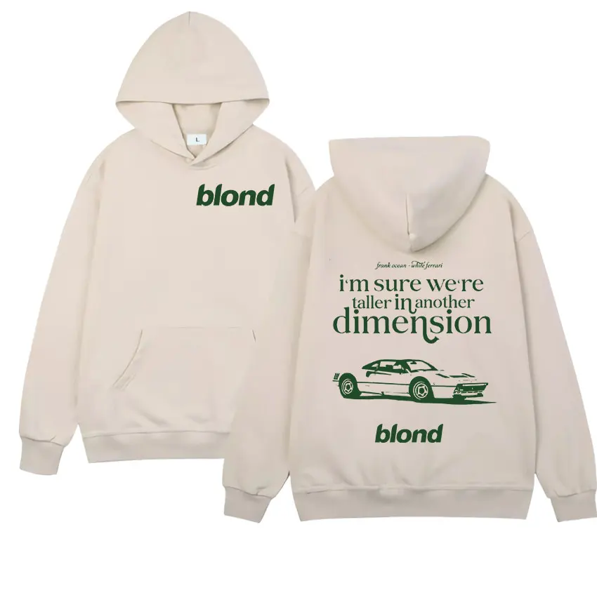 مغني الراب فرانك ألبوم جديد طباعة هوديي الرجال النساء الهيب هوب الأشقر طويلة الأكمام البلوز موضة المحيط المتضخم هوديس الشارع الشهير #1