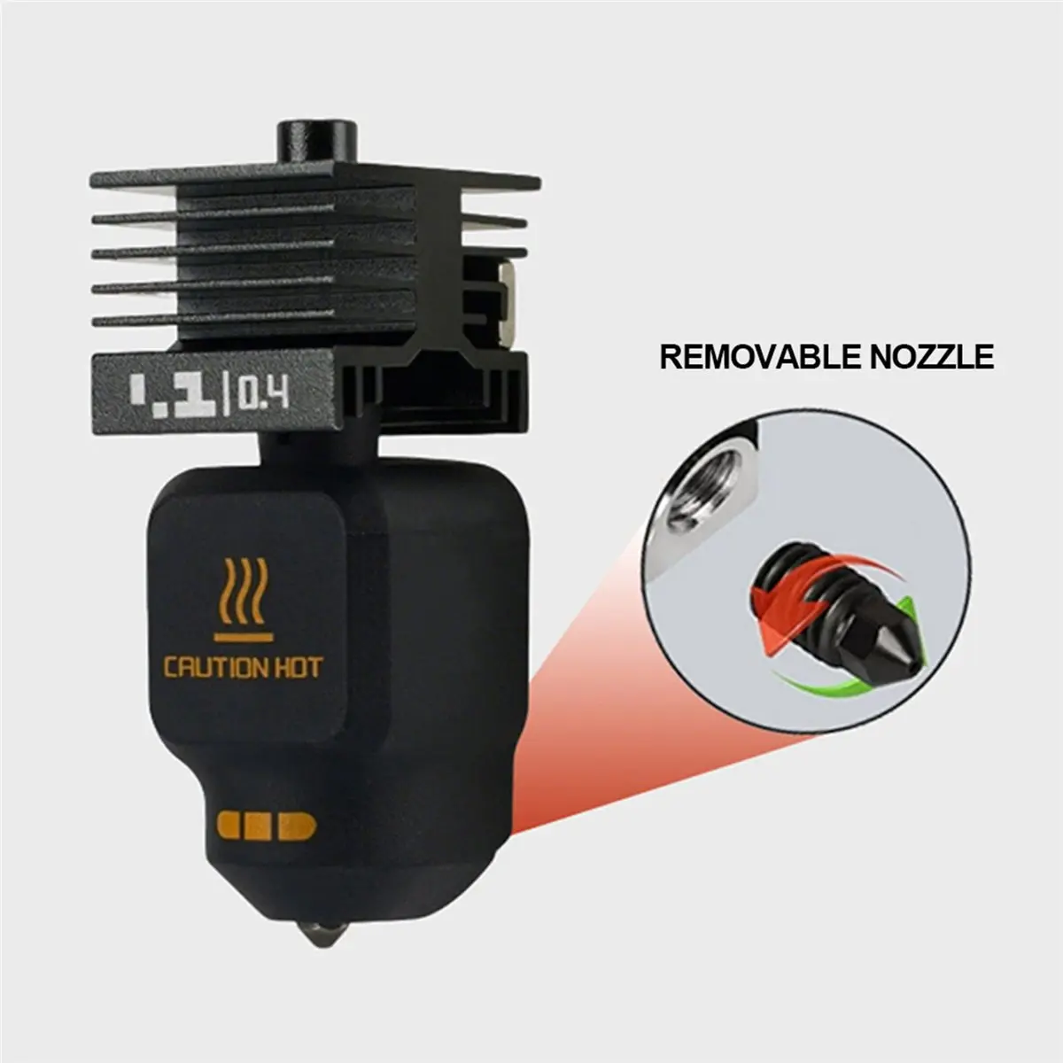 For P2S X2D Hotend for P2S X2D Hotend Kit Removable Hardened Steel Nozzle for 3D Printer 0.2mm