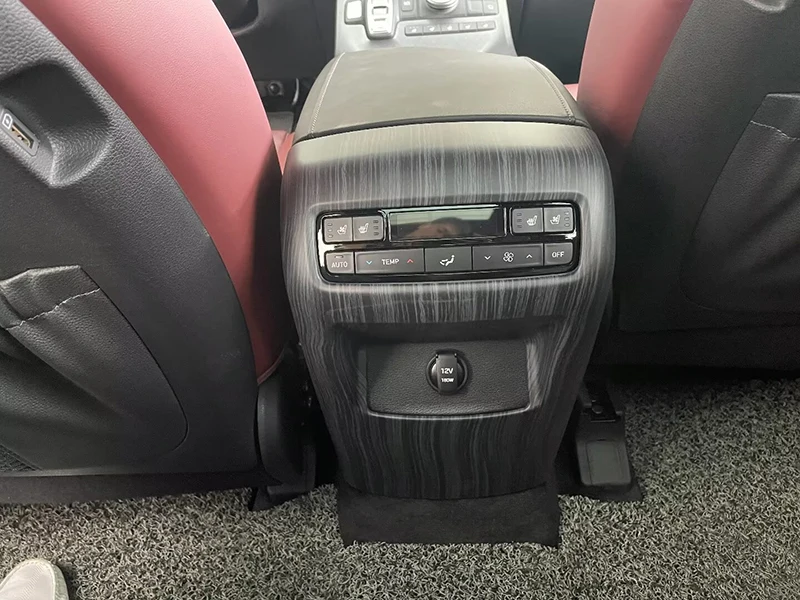 For Hyundai Palisade 2022 2023 2024 Car Accessories Carbon fiber style Armrest Box Rear Air Vent Frame Trim Cover