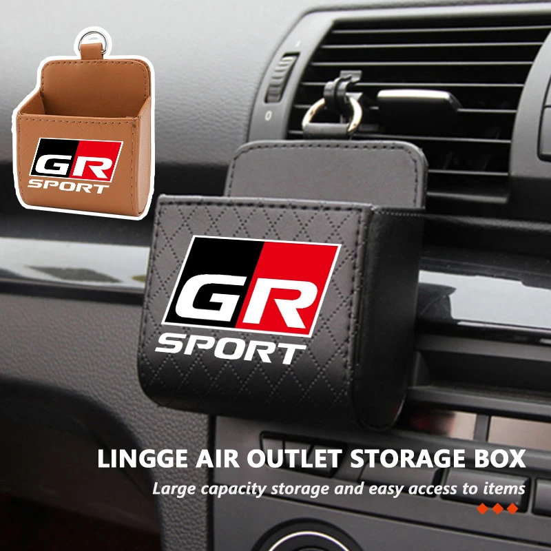 Bolsa de Almacenamiento para Auto Toyota, Organizador Colgante para Rejilla de Ventilación y Tablero, Accesorios para Auto, Crown, Corolla, YARIS L, Auris, C-HR, Hilux