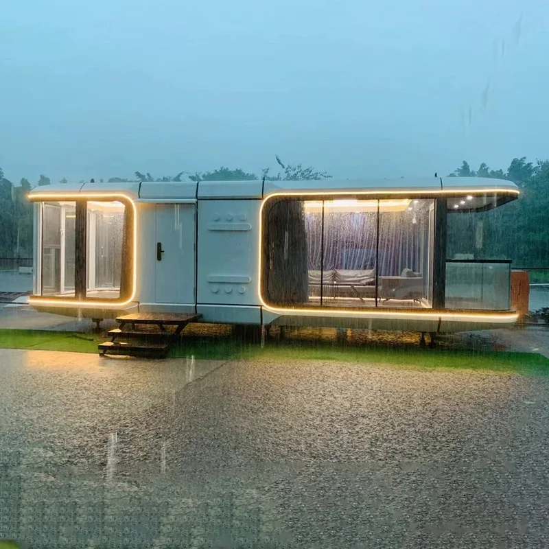 منزل وحدات فاخر مقاوم للماء - هيكل حاوية فولاذية جاهزة للمناطق ذات المناطق الخلابة #1