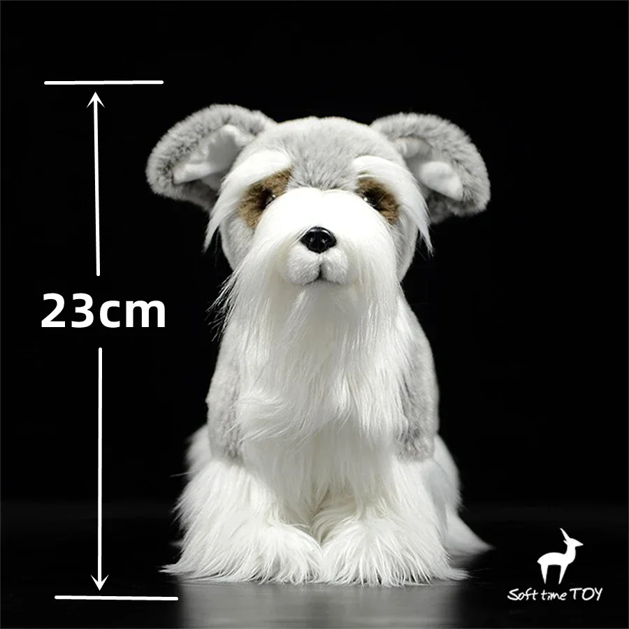 Schnauzer Plüschtier High Fidelity Yorkshire Terrier Plüschtier Hund Peluche Lebensechte Kuscheltiere Simulation Puppe Kawai Spielzeug Geschenke