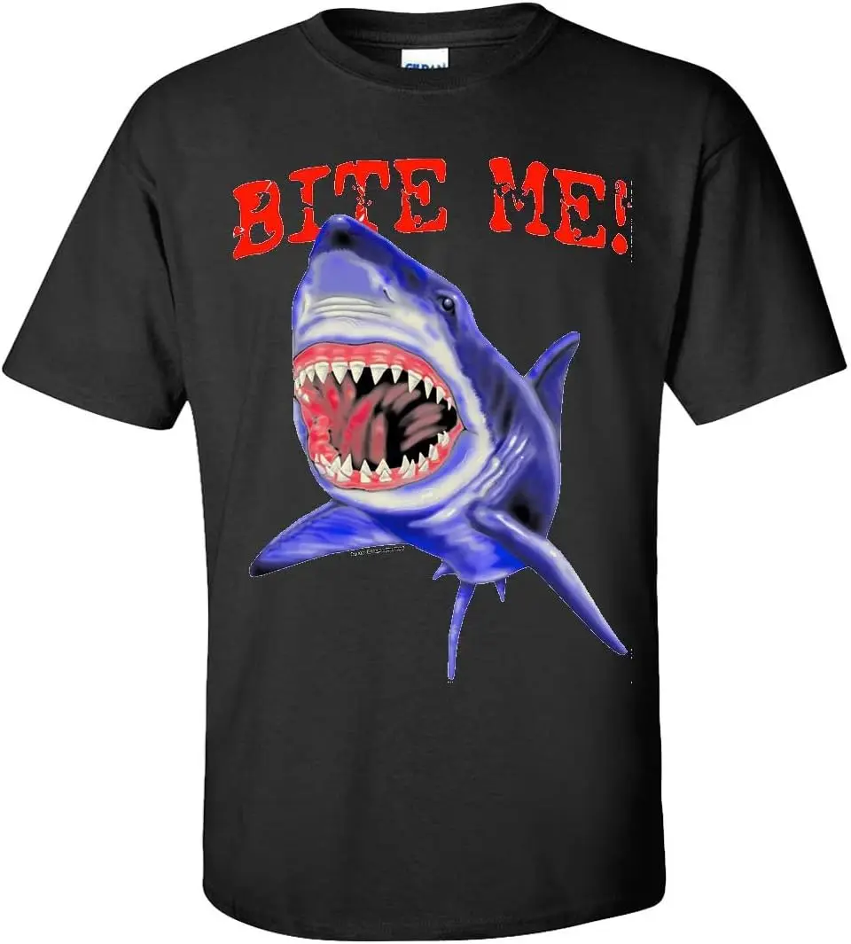 

Футболка/футболка Bite Me Great White Shark Asst Colors