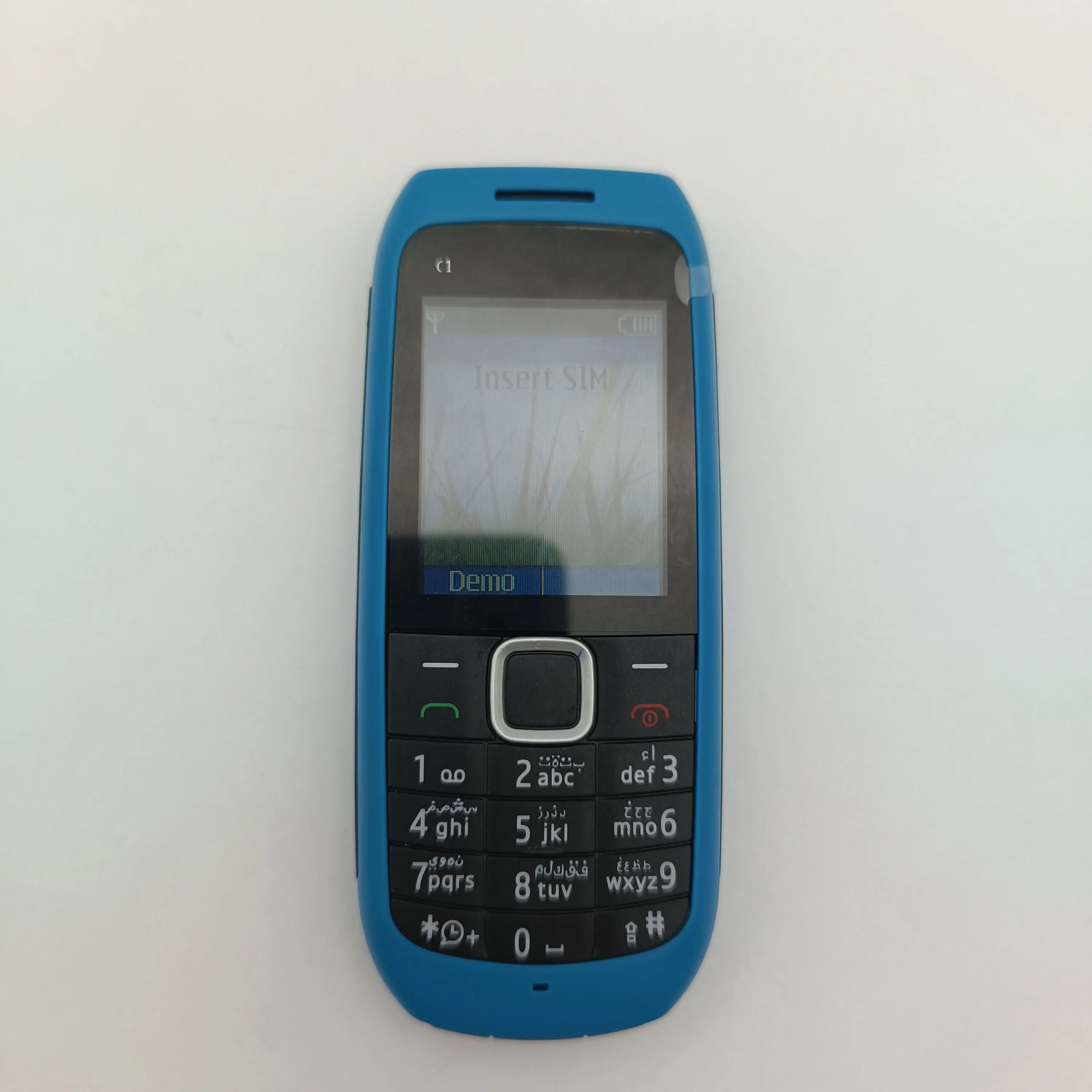 الأصلي مقفلة C1-00 واحد سيم GSM 900/1800 2G الهاتف المحمول لوحة المفاتيح العربية الروسية المصنوعة في فنلندا