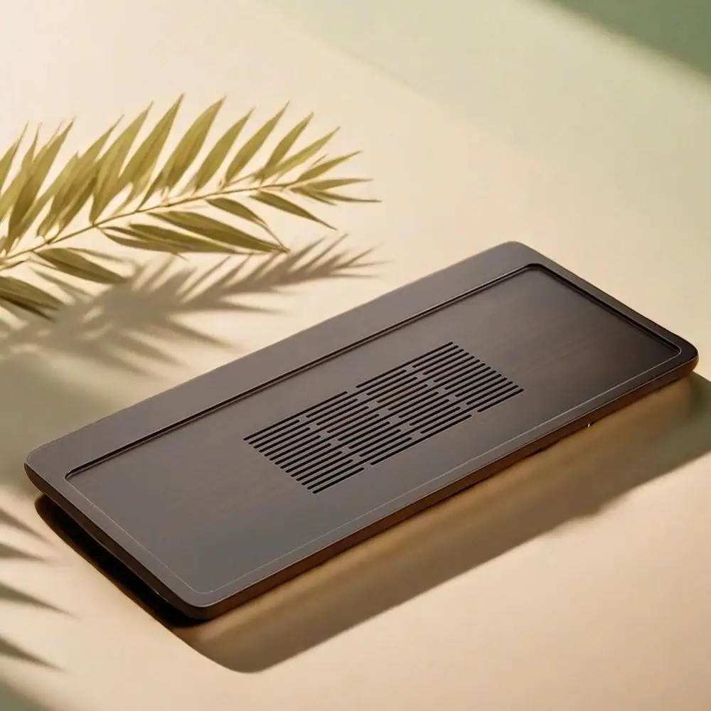 23 대나무 쿵푸 차 트레이 배수 및 물 저장 기능 포함 전통 중국 차 의식용