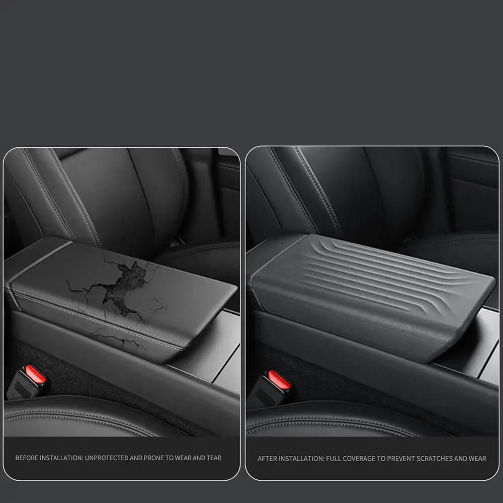 For Tesla Model Y Juniper Launch 2025 2026 Central Armrest Cover TPE Soft Case Center Console Lid Accessories