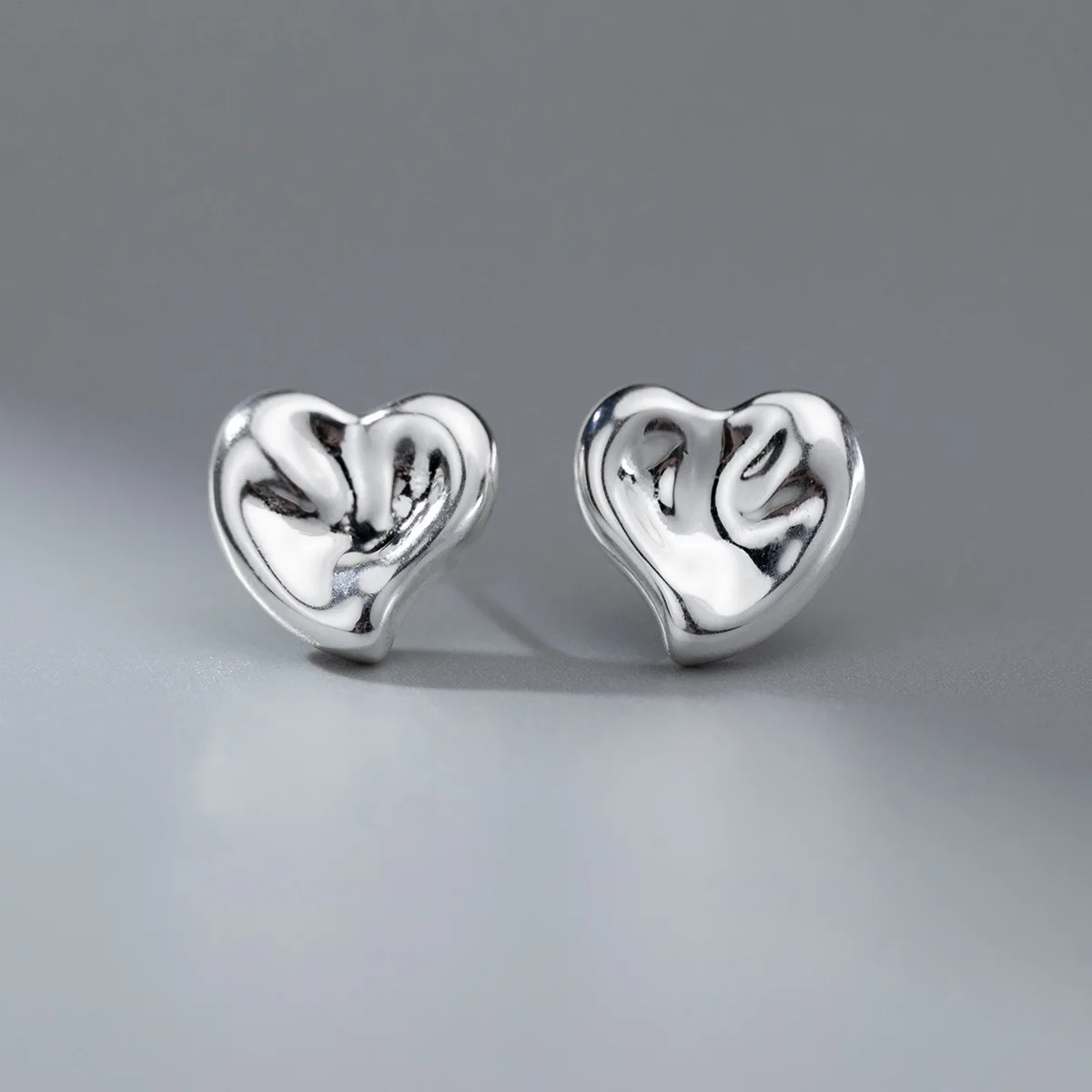 925 Sterling Silver Heart Stud Earrings For Women Engagement Wedding Fine Jewelry Friends Gift Accessories 2024 Trend Jewellery