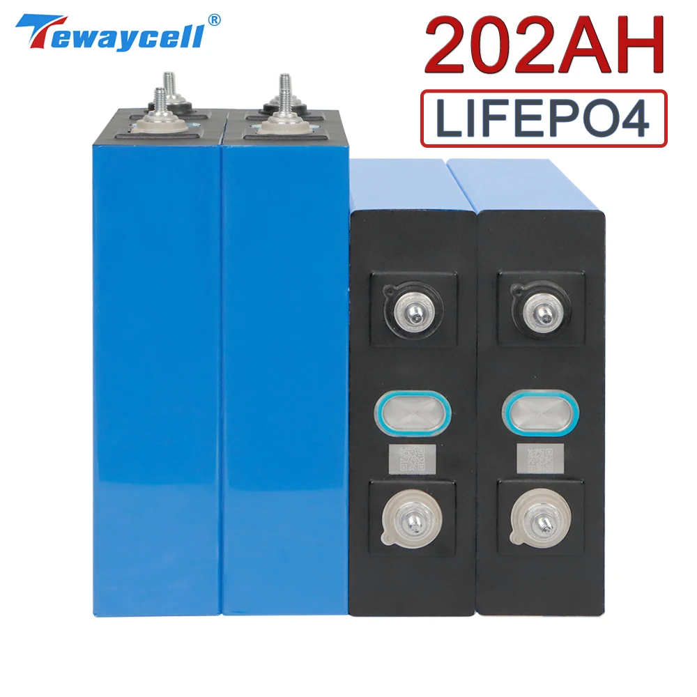 

Tewaycell 32PCS 200AH 3.2V Lithium Iron Phosphate Rechargeable Battery Grade A Lifepo4 Solar Battery Pack Golf Cart RV PV NO Tax